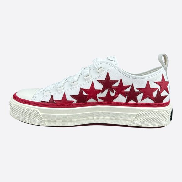 Amiri White & Red Stars Court Sneakers - Picture 6 of 7